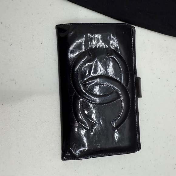 CHANEL Patent Leather Long wallet Black Gorgeous - Picture 11 of 12